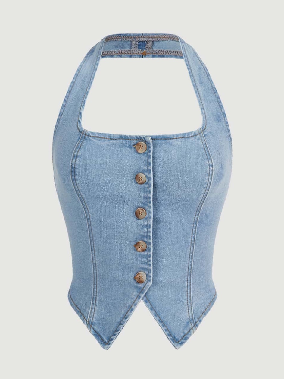Shein Denim Halter Top